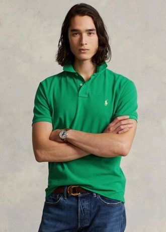 Grüne Poloshirts aus Mesh im Slim Fit von Ralph Lauren für Herren
