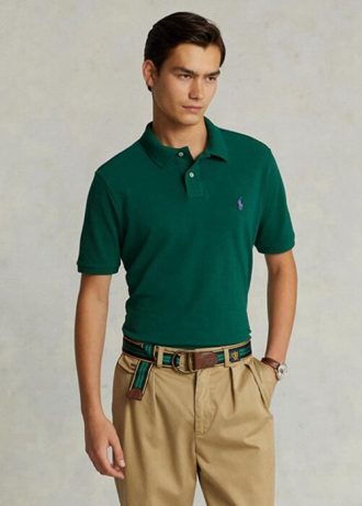 Grüne Poloshirts aus Mesh im Slim Fit von Ralph Lauren für Herren