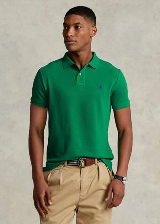 Grüne Poloshirts aus Mesh im Slim Fit von Ralph Lauren für Herren