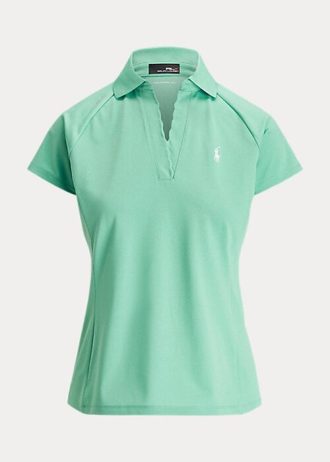 Grüne Poloshirts aus Piqué im Tailored Fit von Ralph Lauren für Damen
