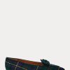 Grüne Ralph Lauren Ashtyn Plaid Wool Pointed Loafers für Damen Grüne Ralph Lauren Ashtyn Plaid Wool Pointed Loafers für Damen