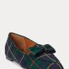 Grüne Ralph Lauren Ashtyn Plaid Wool Pointed Loafers für Damen Grüne Ralph Lauren Ashtyn Plaid Wool Pointed Loafers für Damen