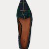 Grüne Ralph Lauren Ashtyn Plaid Wool Pointed Loafers für Damen Grüne Ralph Lauren Ashtyn Plaid Wool Pointed Loafers für Damen