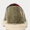 Grüne Herren Ralph Lauren Cevio Washed Canvas Freizeitschuhe Grüne Herren Ralph Lauren Cevio Washed Canvas Freizeitschuhe