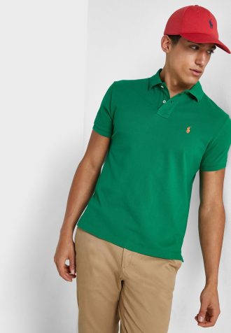 Grüne Ralph Lauren Essential Poloshirts für Herren