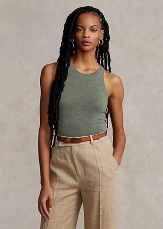 Grüne Ralph Lauren Kaschmir-Tanktops für Damen