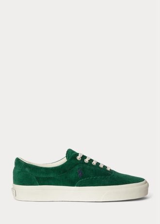 Grüne Ralph Lauren Keaton Cord-Sneakers für Herren