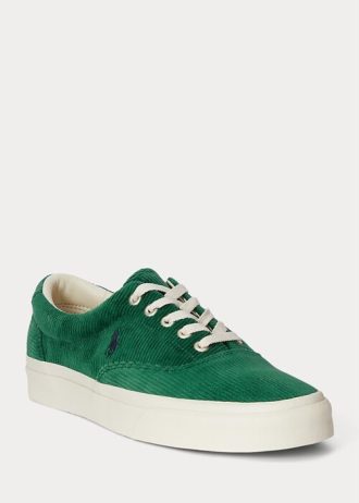 Grüne Ralph Lauren Keaton Cord-Sneakers für Herren