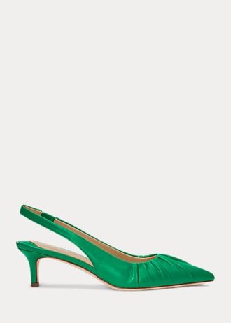 Grüne Ralph Lauren Lolah Slingback-Pumps aus Nappaleder für Damen