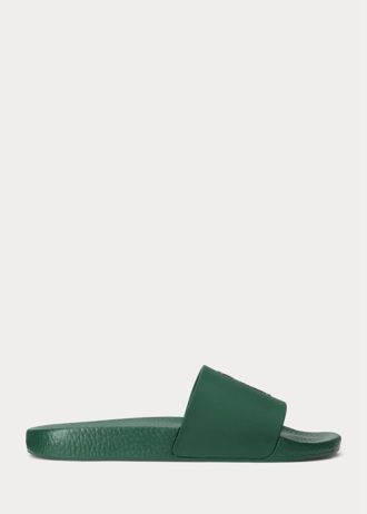 Grüne Ralph Lauren Polo Bear Hausschuhe für Herren