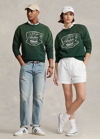 Grüne Ralph Lauren Ralph’s Coffee Crewneck Sweatshirts für Damen