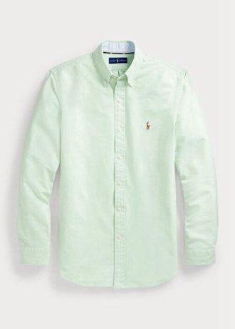 Grüne Ralph Lauren Slim Fit Oxford-Hemden für Herren