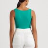 Grüne Ralph Lauren Tanktops aus Baumwollmischung für Damen Grüne Ralph Lauren Tanktops aus Baumwollmischung für Damen