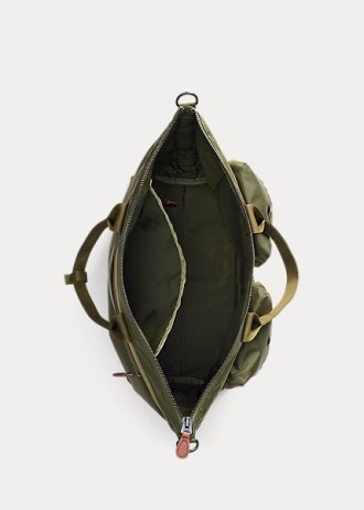 Grüne Ralph Lauren Utility Messenger Bags aus Nylon-Canvas für Herren
