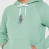 Grüner Ralph Lauren Strick-Hoodie mit Taschendetail für Damen Grüner Ralph Lauren Strick-Hoodie mit Taschendetail für Damen