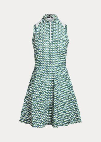 Grünes Jerseykleid mit grafischem Panel von Ralph Lauren für Damen