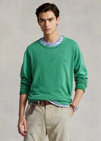 Grünes Ralph Lauren Spa Terry Sweatshirt für Herren
