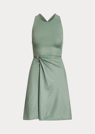 Grünes ärmelloses Tageskleid aus Jersey „Haddington“ von Ralph Lauren für Damen