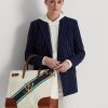 Große Devyn-Tragetaschen aus Canvas mit natürlichem/grafischem Streifenmuster für Damen von Ralph Lauren Große Devyn-Tragetaschen aus Canvas mit natürlichem/grafischem Streifenmuster für Damen von Ralph Lauren