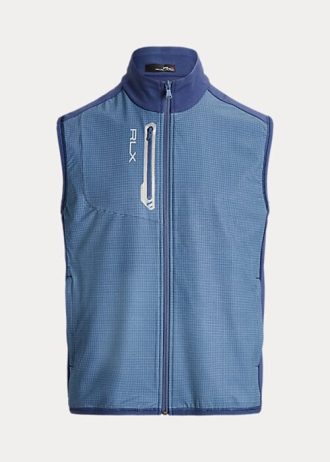 Hellblaue Ralph Lauren Performance French Terry-Weste für Herren