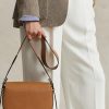 Hellbraune Satteltaschen aus Kalbsleder von Ralph Lauren Polo ID für Damen Hellbraune Satteltaschen aus Kalbsleder von Ralph Lauren Polo ID für Damen