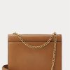 Hellbraune Umhängetaschen aus Kalbsleder von Ralph Lauren für Damen mit Polo-ID-Umschlag Hellbraune Umhängetaschen aus Kalbsleder von Ralph Lauren für Damen mit Polo-ID-Umschlag