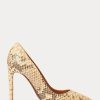 Hellgelbe Ralph Lauren Celia Python Heels für Damen Hellgelbe Ralph Lauren Celia Python Heels für Damen