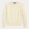 Hellgelbe Ralph Lauren Sweatshirts mit Rundhalsausschnitt aus Bio-Baumwolle für Damen Hellgelbe Ralph Lauren Sweatshirts mit Rundhalsausschnitt aus Bio-Baumwolle für Damen
