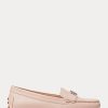 Hellrosa Ralph Lauren Barnsbury Driver-Loafer aus Nappaleder für Damen Hellrosa Ralph Lauren Barnsbury Driver-Loafer aus Nappaleder für Damen