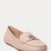 Hellrosa Ralph Lauren Barnsbury Driver-Loafer aus Nappaleder für Damen Hellrosa Ralph Lauren Barnsbury Driver-Loafer aus Nappaleder für Damen