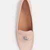Hellrosa Ralph Lauren Barnsbury Driver-Loafer aus Nappaleder für Damen Hellrosa Ralph Lauren Barnsbury Driver-Loafer aus Nappaleder für Damen
