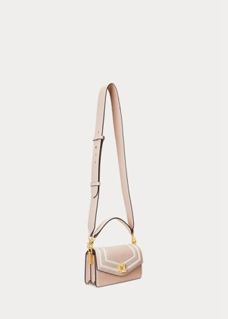 Hellrosa/Vanille Ralph Lauren Tayler Umhängetaschen aus Nappaleder für Damen