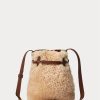 Honig/Creme Damen Ralph Lauren Shearling Mini Bellport Bucket Bags Honig/Creme Damen Ralph Lauren Shearling Mini Bellport Bucket Bags