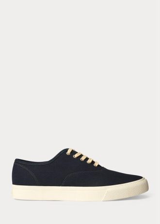 Indigoblaue Ralph Lauren Canvas-Sneaker für Herren