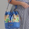 Khaki/New England Blue Ralph Lauren Monogram Large Andie Handtasche für Damen Khaki/New England Blue Ralph Lauren Monogram Large Andie Handtasche für Damen