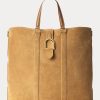 Khaki Ralph Lauren Welington Tote Bags aus Kalbswildleder für Herren Khaki Ralph Lauren Welington Tote Bags aus Kalbswildleder für Herren