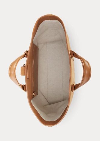 Khaki Ralph Lauren Welington Tote Bags aus Kalbswildleder für Herren