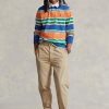Khakifarbene Baggy-Fit-Canvas-Hose mit Falten für Herren von Ralph Lauren Khakifarbene Baggy-Fit-Canvas-Hose mit Falten für Herren von Ralph Lauren