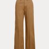 Khakifarbene Chinohose mit weitem Bein für Damen von Ralph Lauren Khakifarbene Chinohose mit weitem Bein für Damen von Ralph Lauren