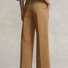 Khakifarbene Chinohose mit weitem Bein für Damen von Ralph Lauren Khakifarbene Chinohose mit weitem Bein für Damen von Ralph Lauren