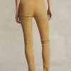 Khakifarbene Ralph Lauren Leggings aus Lammfell-Wildleder für Damen Khakifarbene Ralph Lauren Leggings aus Lammfell-Wildleder für Damen