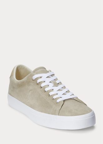 Khakifarbene Ralph Lauren Longwood Wildleder-Sneaker für Herren Khakifarbene Ralph Lauren Longwood Wildleder-Sneaker für Herren