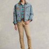 Khakifarbene Ralph Lauren Sullivan Slim Stretch-Jeans für Herren Khakifarbene Ralph Lauren Sullivan Slim Stretch-Jeans für Herren