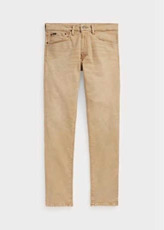 Khakifarbene Ralph Lauren Sullivan Slim Stretch-Jeans für Herren