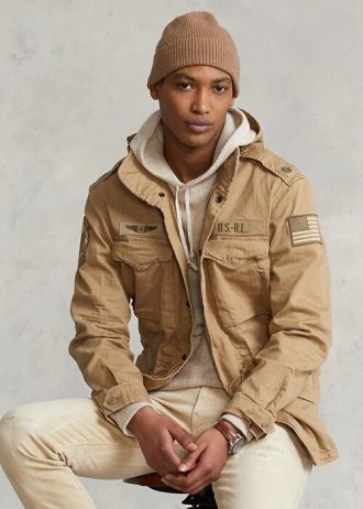 Khakifarbene Ralph Lauren The Iconic Field Jackets für Herren