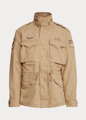 Khakifarbene Ralph Lauren The Iconic Field Jackets für Herren