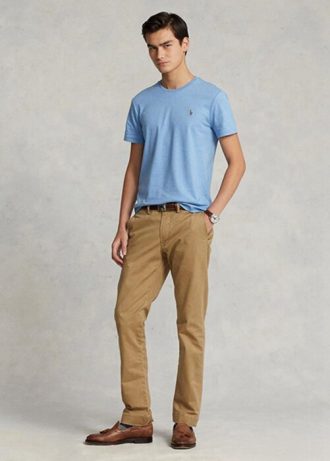 Khakifarbene Stretch-Chinohose im Slim Fit von Ralph Lauren für Herren