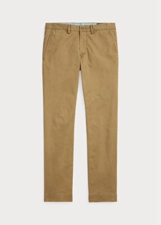 Khakifarbene Stretch-Chinohose im Slim Fit von Ralph Lauren für Herren