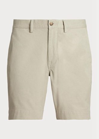 Khakifarbene Stretch-Chinoshorts für Herren von Ralph Lauren im Straight Fit
