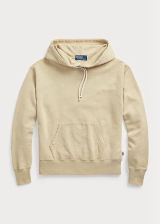 Khakifarbener Ralph Lauren-Hoodie aus Baumwollfleece für Damen